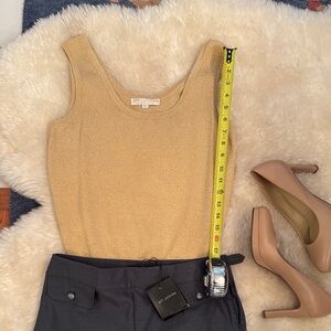 St. John Gold Knit Tank Top